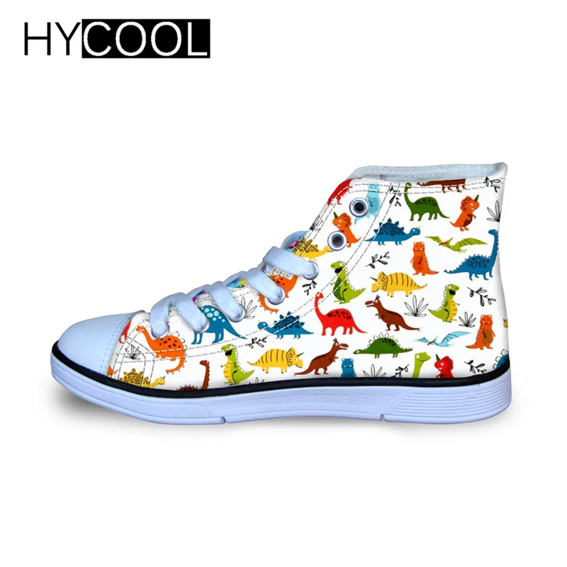 HYCOOL/Детские кроссовки с милым рисунком динозавра из мультфильма; кроссовки на плоской подошве; спортивная обувь для бега; дышащий светильник; обувь для прогулок и тенниса - Цвет: HMO322AT