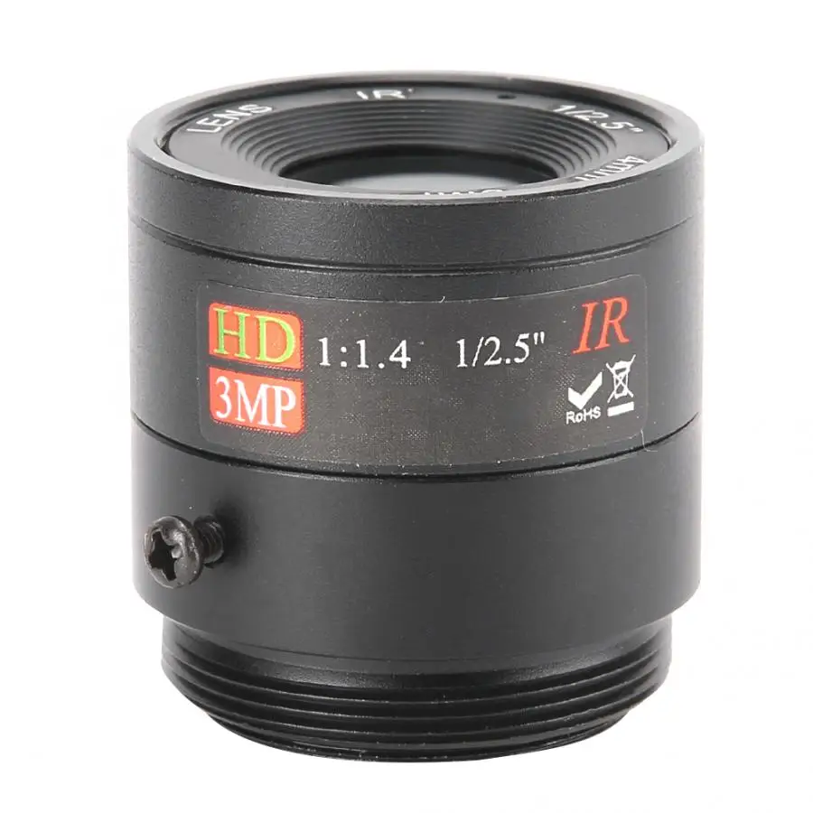 4 мм 3MP HD Алюминиевый сплав F1.4 1/2. 5 CS крепление камеры видеонаблюдения фиксированный объектив
