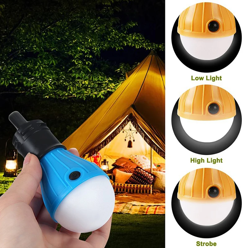 Portable 3 LEDs Camping Light Battery Operated Tent Lights Waterproof Emergency Lantern Light Bulb For Hiking Fishing Outdoor camping light,portable lanterns,camping lamp,camping lantern