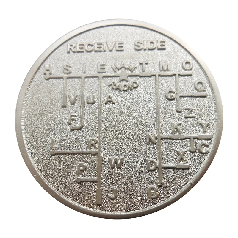 

Cw Morse Code Decoder Chart Medal Commemorative Metal Coin Gift Silvery