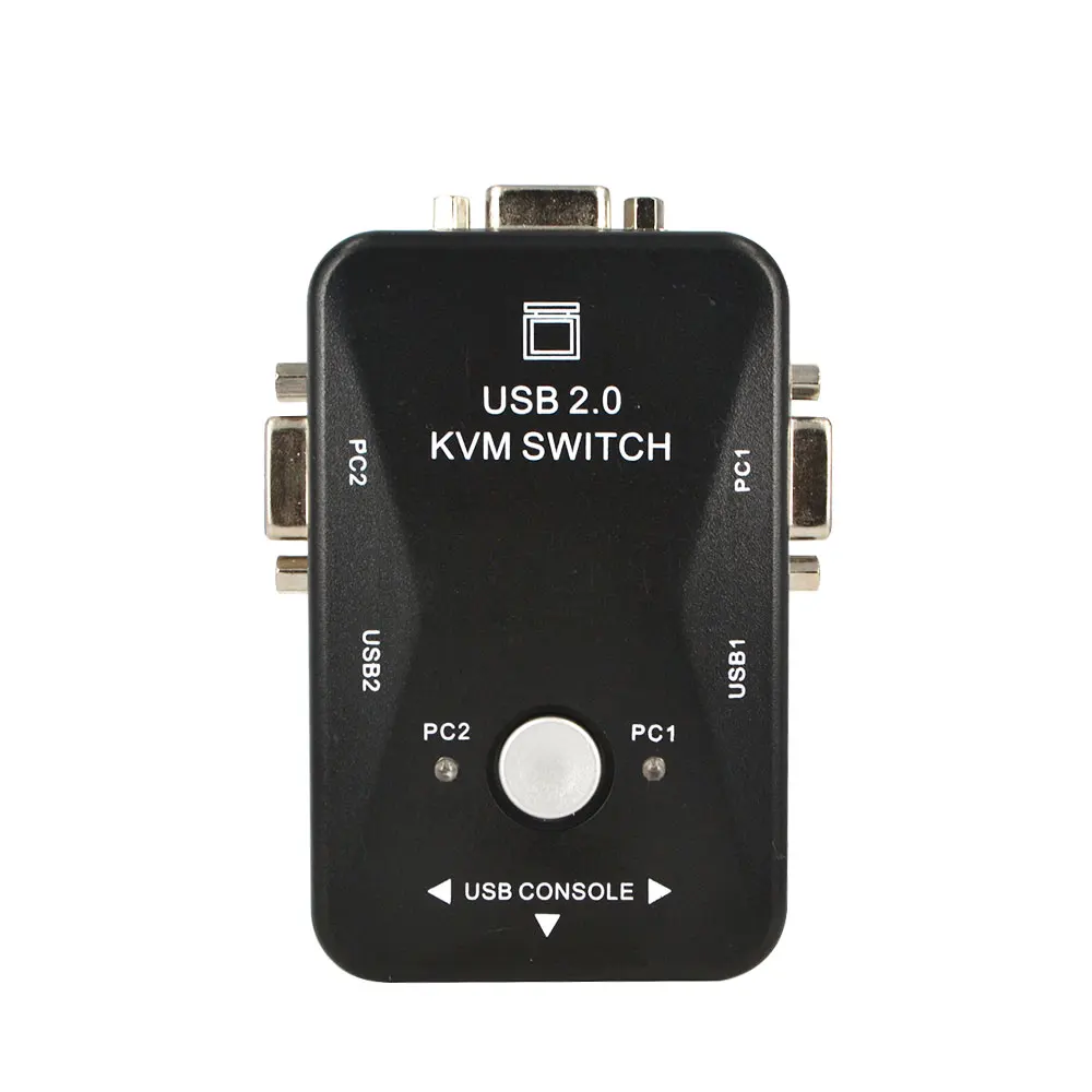Горячие 2 порта KVM USB переключатель руководство VGA USB KVM переключатель коробка USB 2,0 Мышь Клавиатура 1920*1440