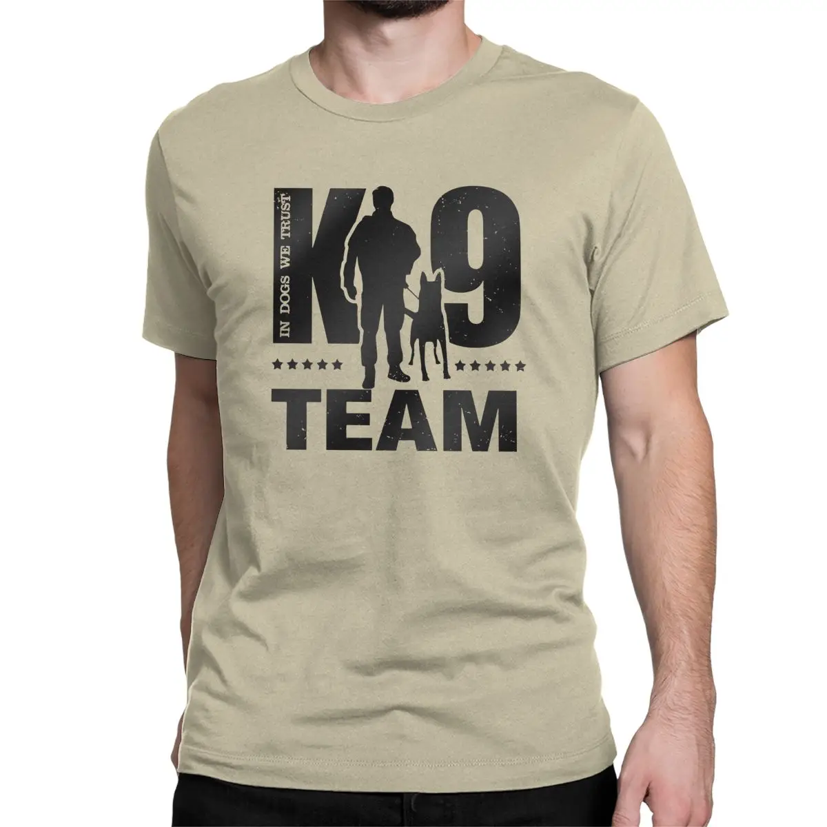 Футболки K9 Team Unit malins мужские чистый хлопок Повседневная футболка с круглым