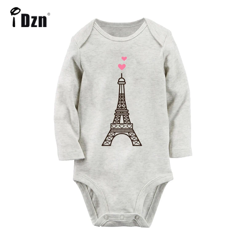 YbBaby234GC Dream Up/красивое романтическое боди с Эйфелевой башней для новорожденных; комбинезон с длинными рукавами для малышей; хлопковая одежда; подарок - Цвет: YbBaby234GC