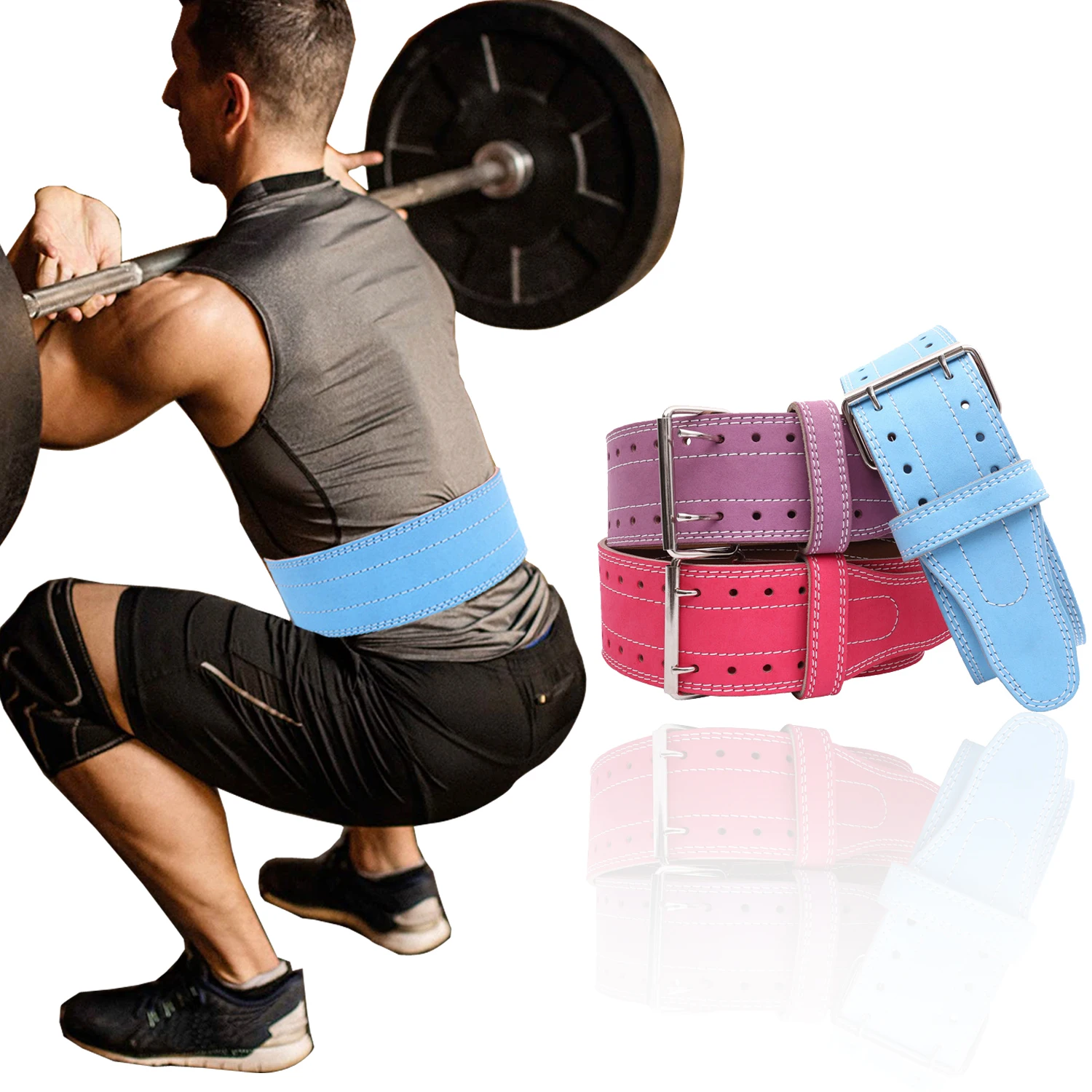 Weight Lift Gym Workout Belt Lumbar Back Support Power Squat Deadlift