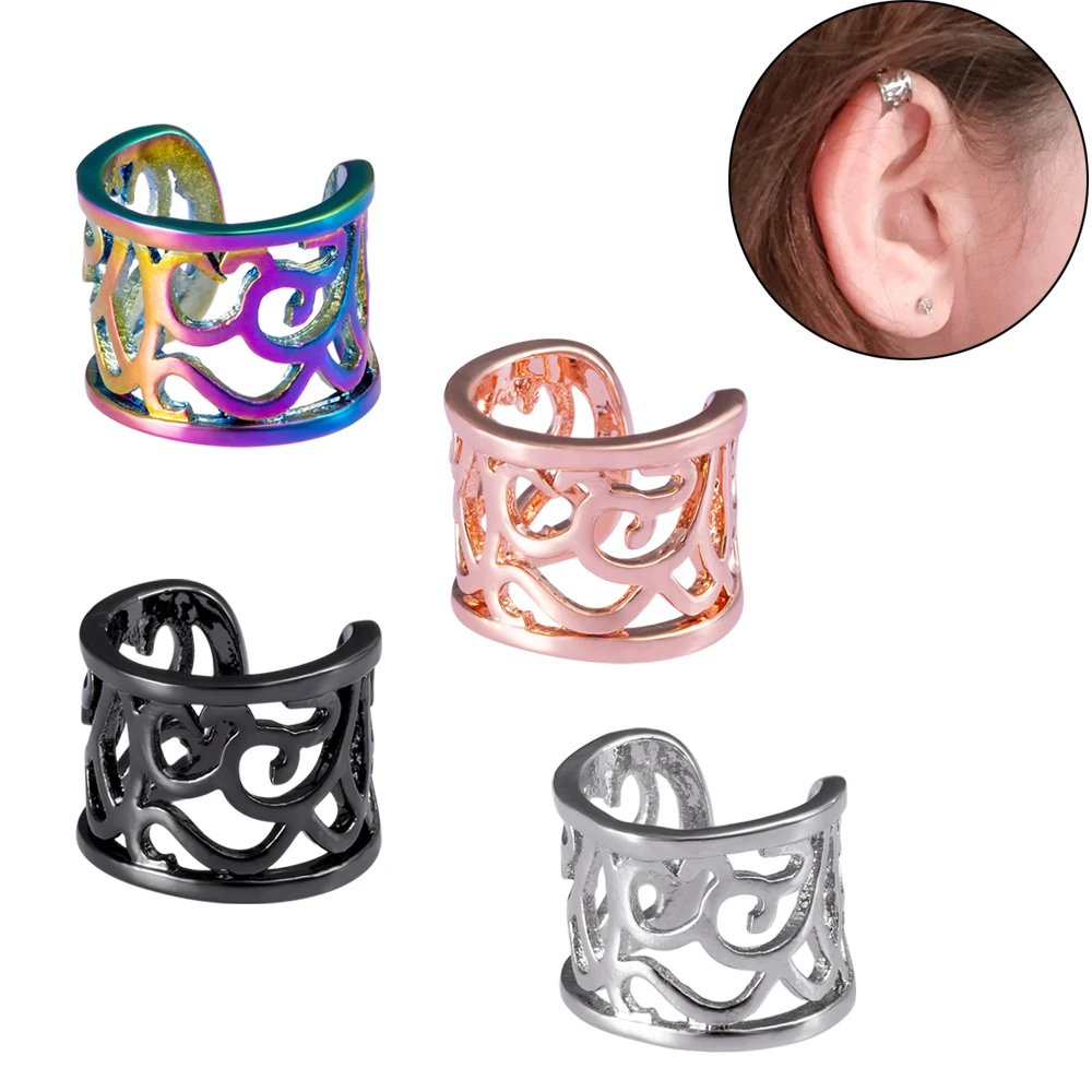

1pc Copper Earrings Clips Ear Cuff Women's Clip on Earrings Cuffs Earcuff Dummy Piercing Ear Clips Without Puncture Jewelery
