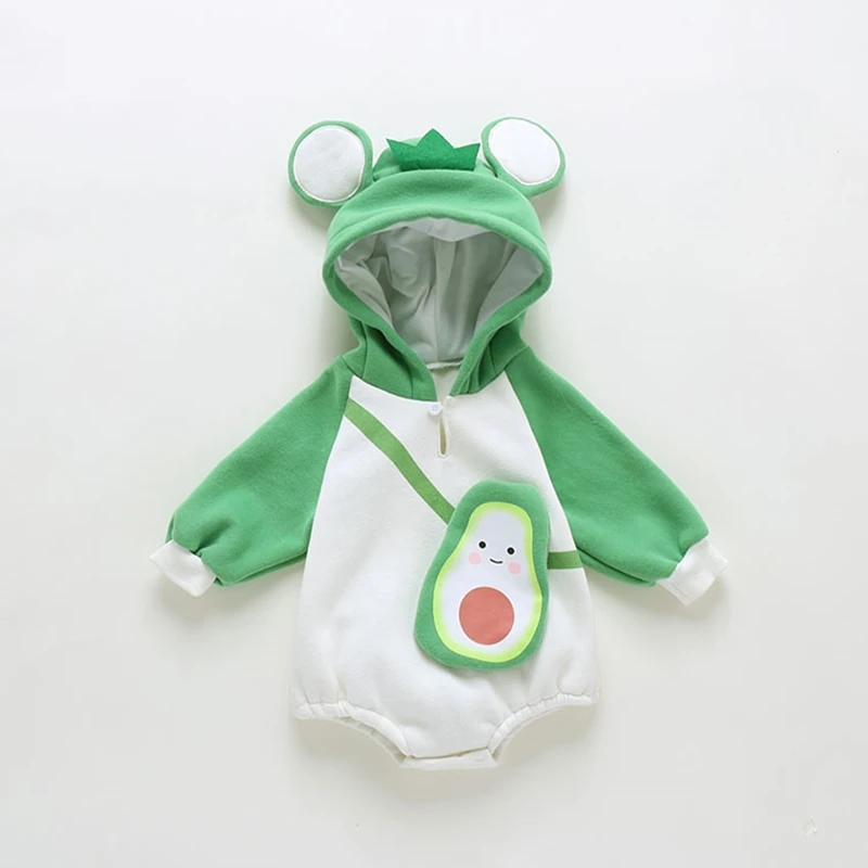 Милый Bebe Детская одежда принцессы для девочек, комплект с длинными рукавами, куртка с капюшоном и с рисунком ананаса комбинезон одежда осенне-зимняя одежда на возраст от 0 до 18 месяцев