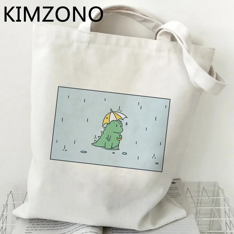 

Джутовая сумка для покупок в виде динозавра, Хлопковая сумка для покупок для продуктов, сумка, эко-мешок, тканевая сумка