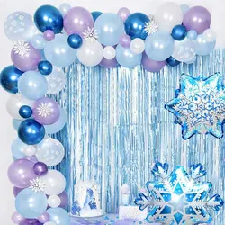 Kit de arco de guirnalda de globos, paquete de globos blancos, azules hielo nieve, para boda, cumpleaños, Baby Shower, despedida de soltera, decoración de fondo