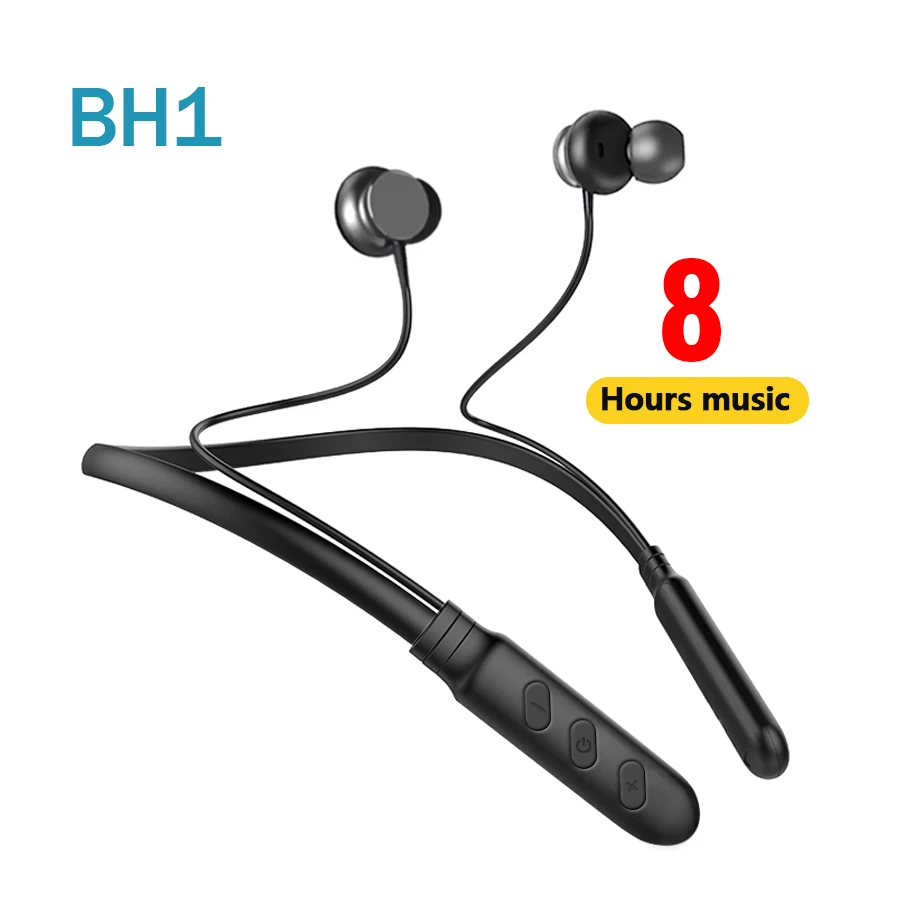 FBYEG BH1/BC10 Bluetooth Наушники Беспроводные спортивные стерео гарнитура висячая Шея Handfree с микрофоном для android iphone xiaomi - Цвет: BH1-8Hour