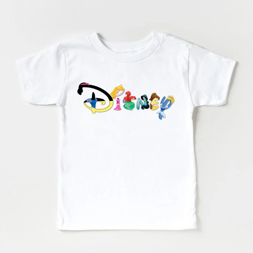 Harajuku Mickey Mouse Dream Wonder Future Letter Printed T-Shirt Summer Children Short Sleeve White Tee Kids Casual Tshirt t-shirt design kid Tops & Tees