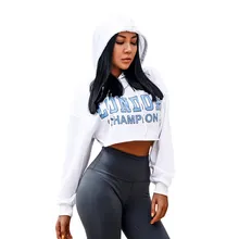 Короткий свитер, Женская толстовка, свободная спортивная куртка для фитнеса с капюшоном, популярная в Европе, быстросохнущая Спортивная одежда для бега, Топ