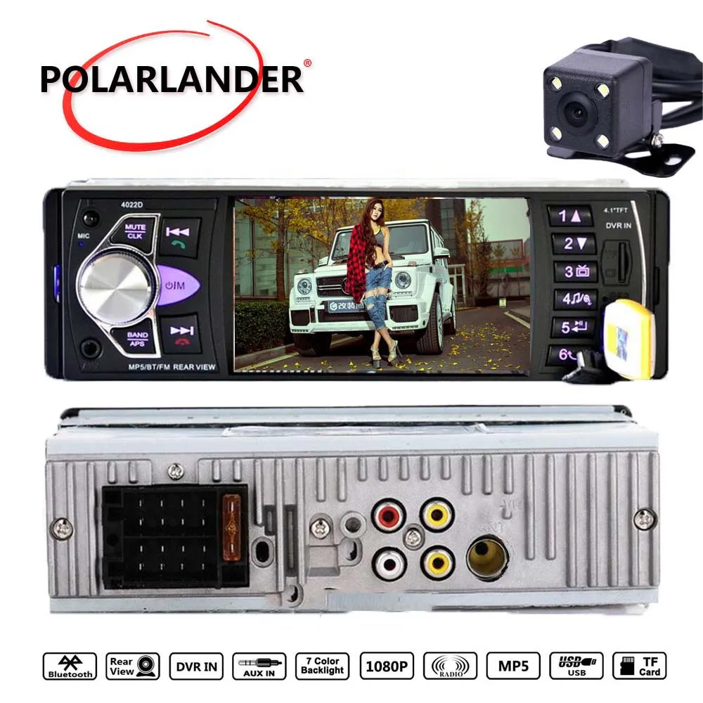 FM TF USB SD MP5 Colorful Lights Bluetooth radio cassette player Audio Car Radio AUX RDS Input 4.1'' 1 DIN Mirror Link Autoradio FM TF USB SD MP5 Colorful Lights Bluetooth radio cassette player Audio Car Radio AUX RDS Input 4.1'' 1 DIN Mirror Link Autoradio