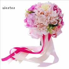 Свадебные цветы Шелковый Свадебный букет из пионов букет розы искусственные аксессуары свадьба SPH52