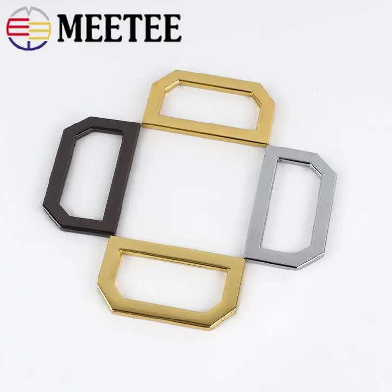 4 шт. Meetee 3,8 см(ID) квадратных металлических каблуках D кольца для пряжки пояс одежды DIY ручной работы Чемодан сумки, швейные принадлежности кожаная фурнитура