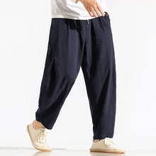 Мужские Широкие брюки, Мужские Оригинальные винтажные мешковатые штаны-фонарики в стиле хип-хоп, уличная одежда, мужские ретро брюки, бегуны, брюки-Кросс, M-5XL