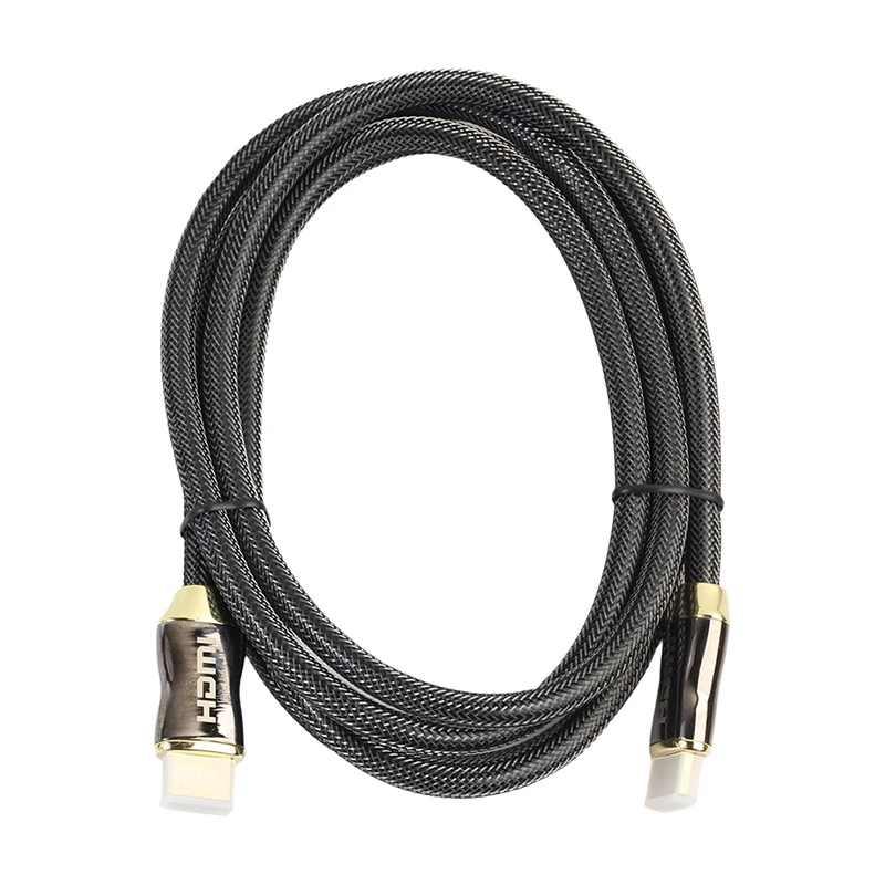 HDMI кабель высокоскоростной 18 Гбит/с Плетеный HDMI шнур HDMI 2,0 шнур Позолоченные HDMI разъемы 2 м