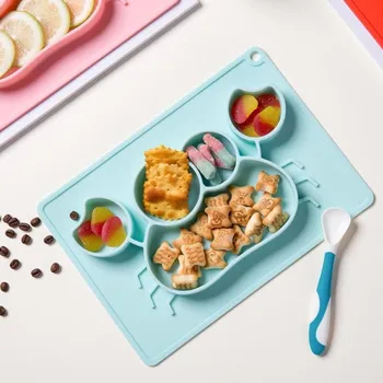 

Baby Suction Crab Dishes Silicone Infant Plate Bowls Kids Tableware Food Holder Tray Children Food Container Baby Feeding Tool