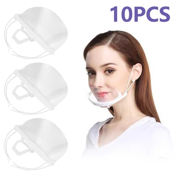 

10PC Transparent Plastic Safety Face Shield Face Protective Anti-Fog Restaurant Chef Food Hygiene Work Accessories Drop Shipping