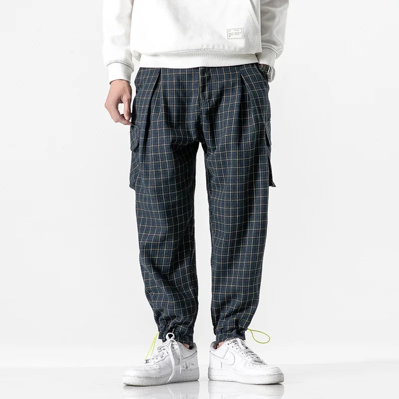 

Ancient Also Men'S Wear 2020 Spring New Style National Trends Origional Plaid Pants Men's Japanese-style Casual Pants Men's Popu