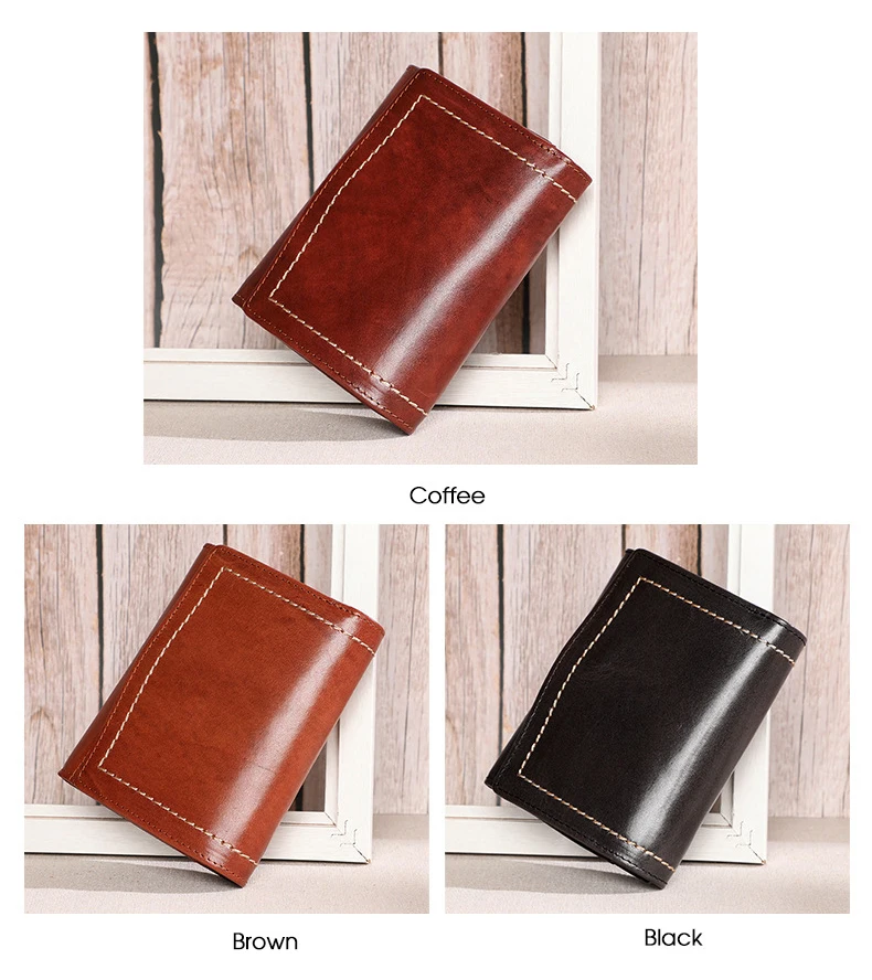 Genuine Leather Wallet For Women Vintage Short Clutch Wallets Purse With Card Holder Zipper Coin Pocket Bag Female Portefeuille