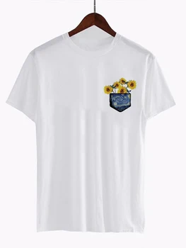 

Funny Women Tshirt Tee Vogue Summer Tops Female Clothes Van Gogh Oil Print Round Neck Plus Modal Short Sleeve T shirt Women