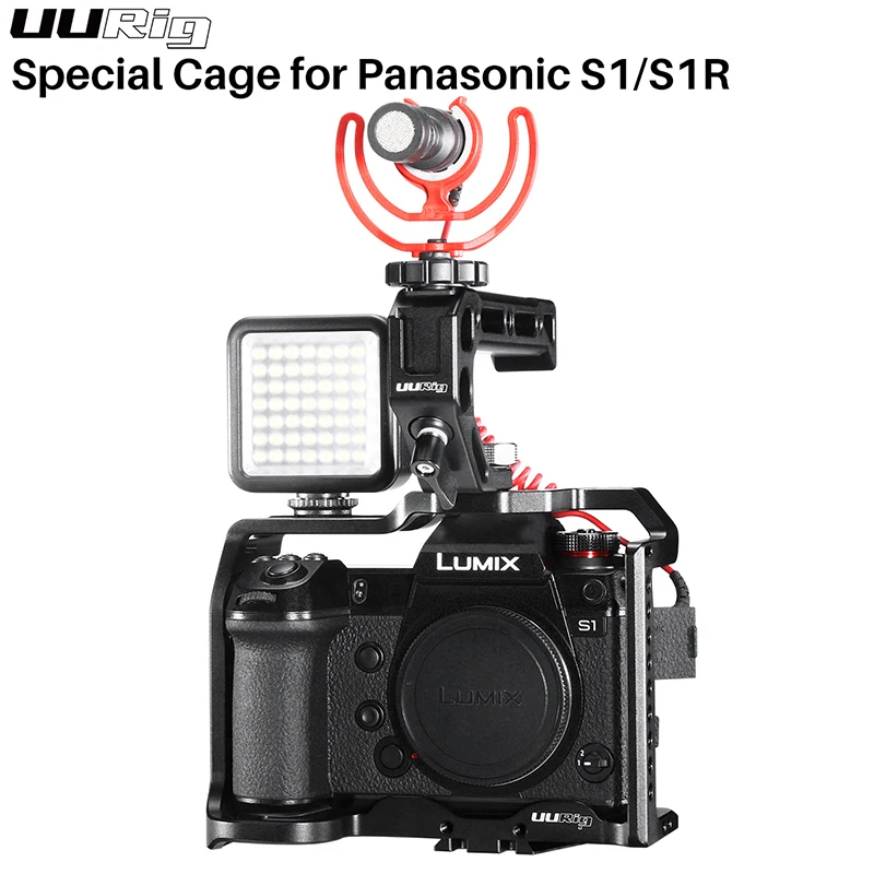 FFYY-UURig C-S1 Камера клетка для цифрового фотоаппарата Panasonic Lumix S1 S1R защитный Корпус видео Vlog клетка Холодный башмак 1/4 3/8 Arca