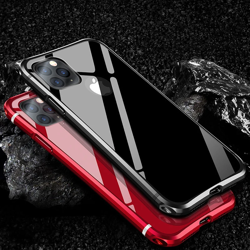 Для iPhone 11 Pro Max чехол Роскошный тонкий металлический алюминиевый сплав жесткий пластиковый гибридная Защитная Броня чехол для телефона iPhone 11