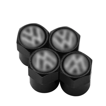 

4pcs black metal car tire wheel valve cap cover For volkswagen polo golf 3 4 5 6 7 b4 b5 b6 b7 b8 Car accessories