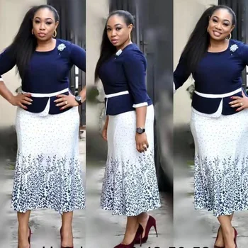 

African Print Mother Dress Formal Party Office Ladies Midi Long Dress Elegant Danshiki Africa Clothes African Print Blazers