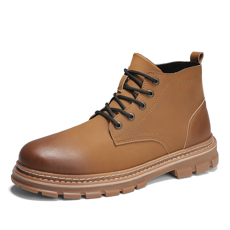 zong se FC066 New Work Boots Men's Boots Men's Shoes Adult Brown Black Motorcycle Boots Comfortable Ankle Boots Autumn Shoes Men's Shoes - Цвет: zong se FC066