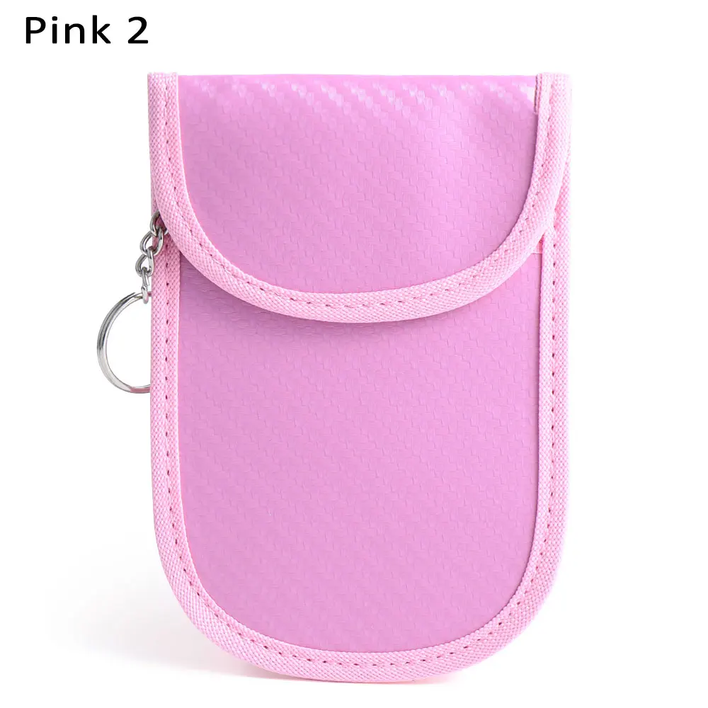 Pink 2 RFID противоугонные ключи от автомобилей сумка Автомобильная Fob сигнальная блокирующая сумка Фарадея для защиты конфиденциальности сигнальный щит ID карта Органайзер Кошелек - Цвет: Pink 2