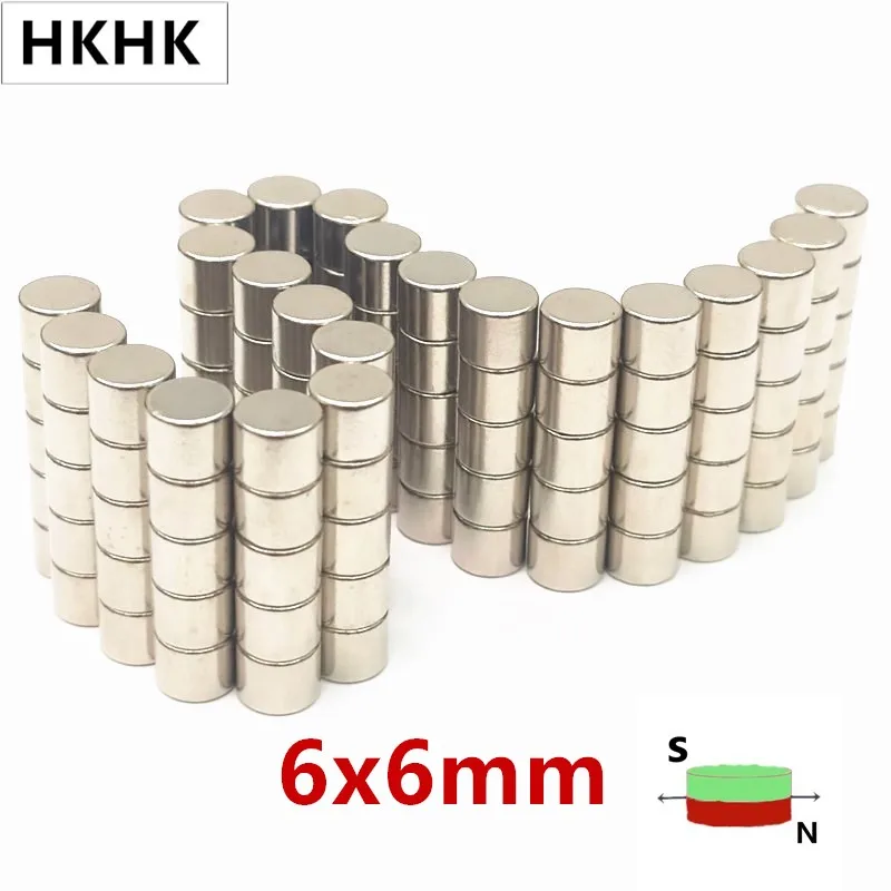 20pcs 6mm x 6mm Cylinder Rare Earth Neodymium strong Permanent Magnets N35 6x6mm 