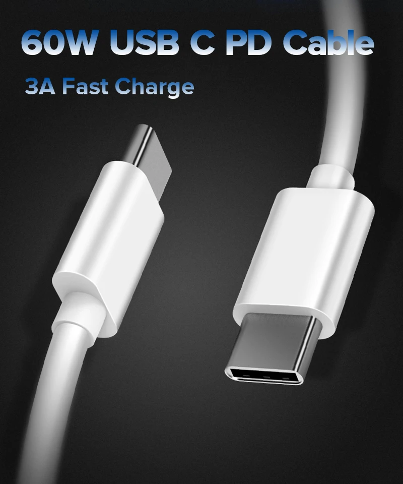 EECPT usb type-C кабель для USB C кабель PD 60 Вт Быстрая зарядка Quick Charge 4,0 type-C кабель для samsung S10 S9 Xiaomi MacBook Pro