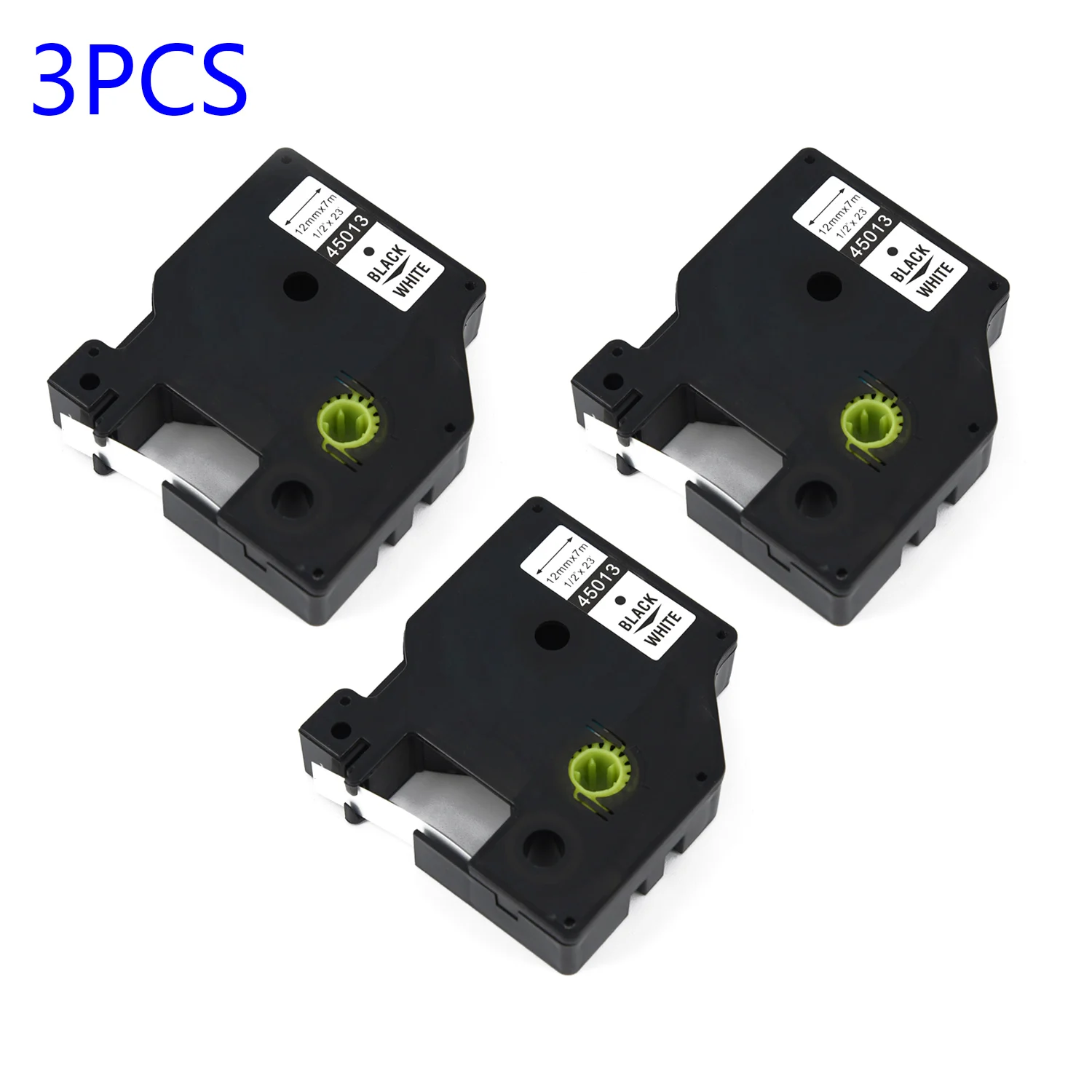 3PK 12 мм черный на белом 45013 кассета для DYMO D1 производитель этикеток LabelManager
