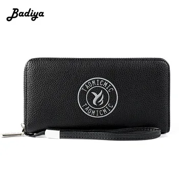 

Men Wallet Long Zipper Coin Purse Phone Bag Multi-card Position Card Holder Vintage Clutch Bag Geometric Male Bifold Billfold