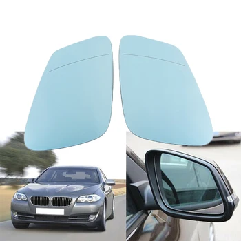 

Car Left Right Rear View Side Blue Mirror Electric Heated Glass For BMW 5 6 7 Series 528i 535i 550i