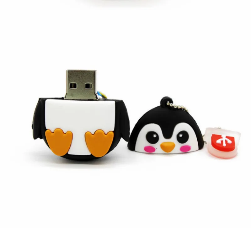 Дешевый usb накопитель в виде мультяшного пингвина совы лисы 4 ГБ 8 16 32 64 128 ГБ|USB