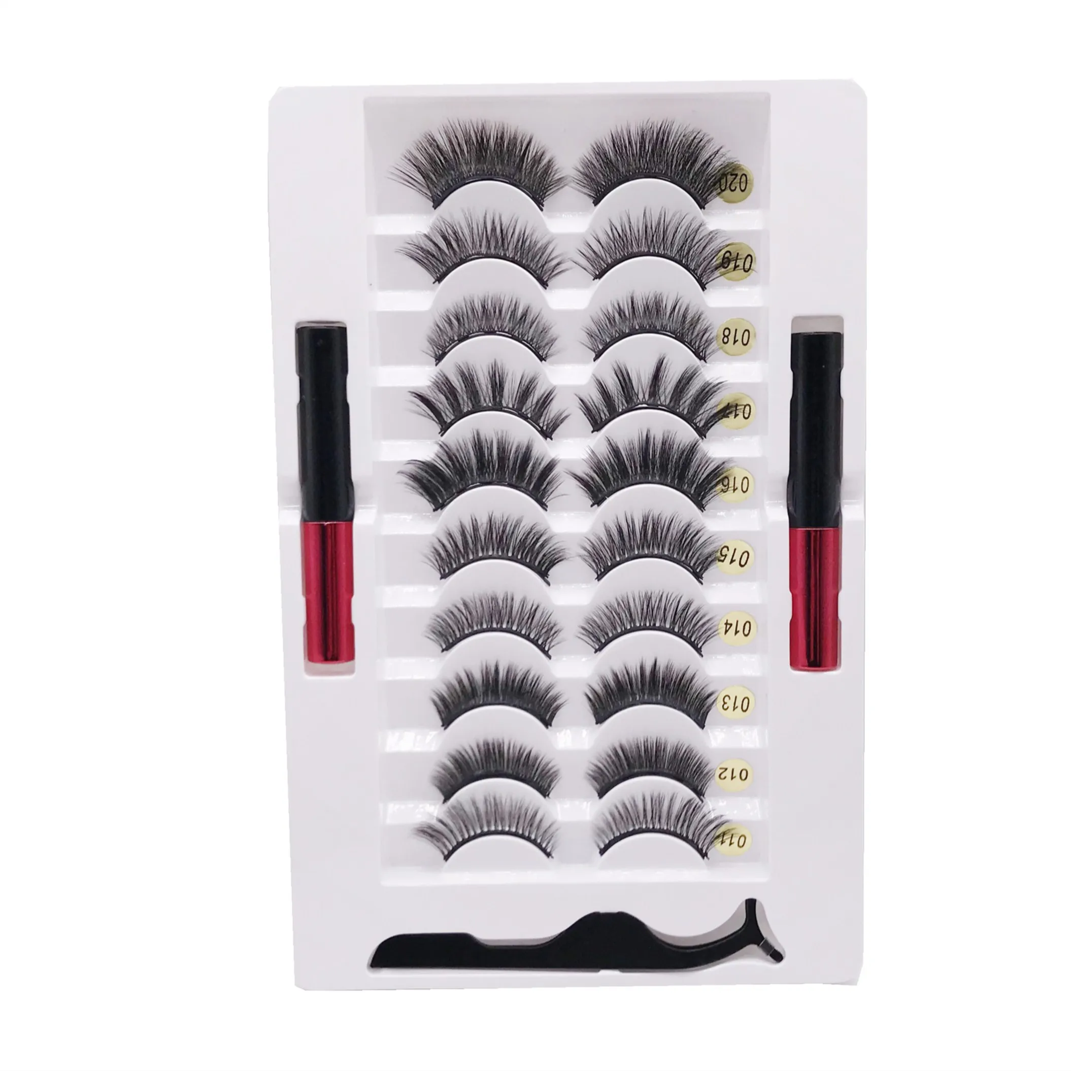 Conjunto à Prova Pares Magnético Cílios Dwaterproof Água Ímã Delineador Longa Duração Natural Magnéticos Falsa Maquiagem Mix 10 4 High Quality Beleza e saúde