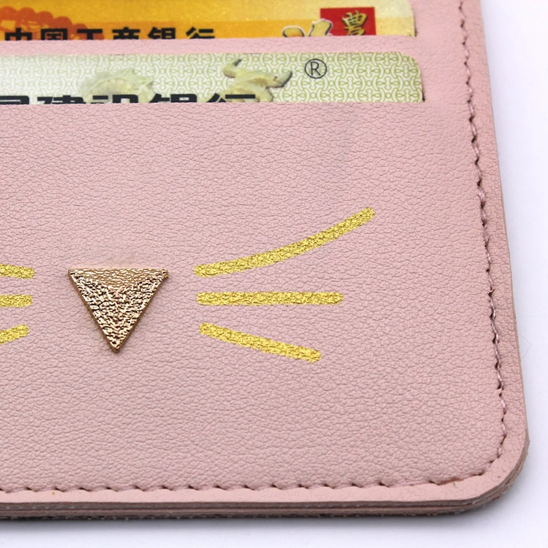 Милые серьги в Корейском стиле карточка с кошкой держатели дамы портмоне студенческие девушки набор для автобусной карты многофункциональный из искусственной кожи банк кредитные карты сумки
