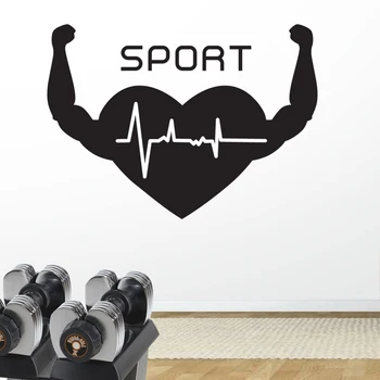 

Fitness Decal Gym Sticker Body-building Posters Vinyl Wall Decals Mural Fitness Crossfit Decal Muscle Gym Sticker