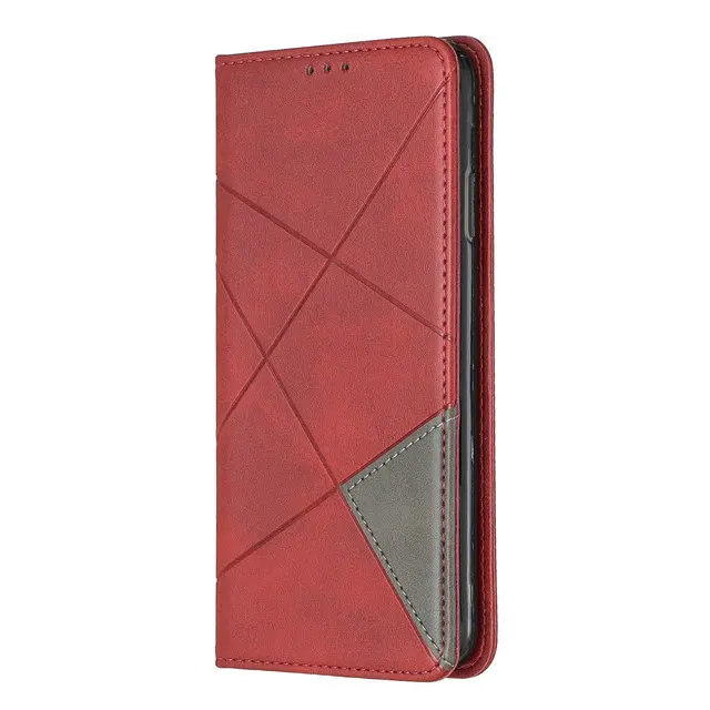 Роскошный кожаный кошелек для Coque samsung J6Plus Чехол samsung J6 Plus чехол флип для samsung Galaxy J4 Plus чехол J 4 J4+ J6 - Цвет: Красный