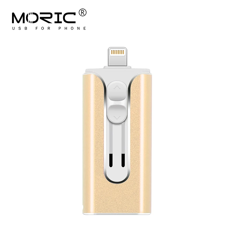 champagne USB флэш-накопитель для iPhone X/8/7/7 Plus/6 Plus/6s/5/SE/ipad портативный флэш-накопитель HD флеш-накопитель 8 Гб оперативной памяти, 16 Гб встроенной памяти, 32 ГБ, 64 ГБ, 128 ГБ флэш-накопитель usb 3,0 - Цвет: champagne
