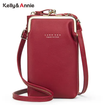 

Fashion Small Clip Shoulder Bag For Women Soft PU Leather Crossbody Bag Female Designer Phone Case Ladies Slim Messenger Bag