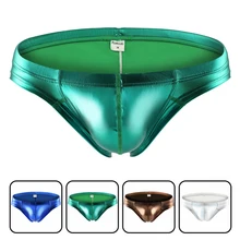 Новые мужские трусы из искусственной кожи, сексуальное нижнее белье, трусы с низкой талией, вечерние, Клубные, танцевальные, для сцены, Гей Трусы, мужские трусы, мужчины бикини трусы