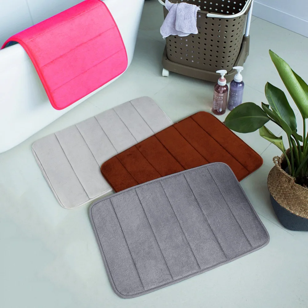 40*60 см напольный флисовый коврик Memory de Door tapis пена bain коврик для ванной комнаты Ванная комната Кухня коралловые мини ковры