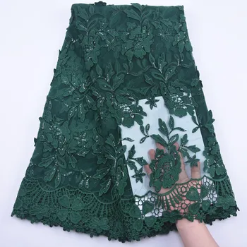 

High Quality Nigeria Tulle Lace Milk Silk Fabric Fashion Women African French Lace Fabric 5 Yards/Lot A1886