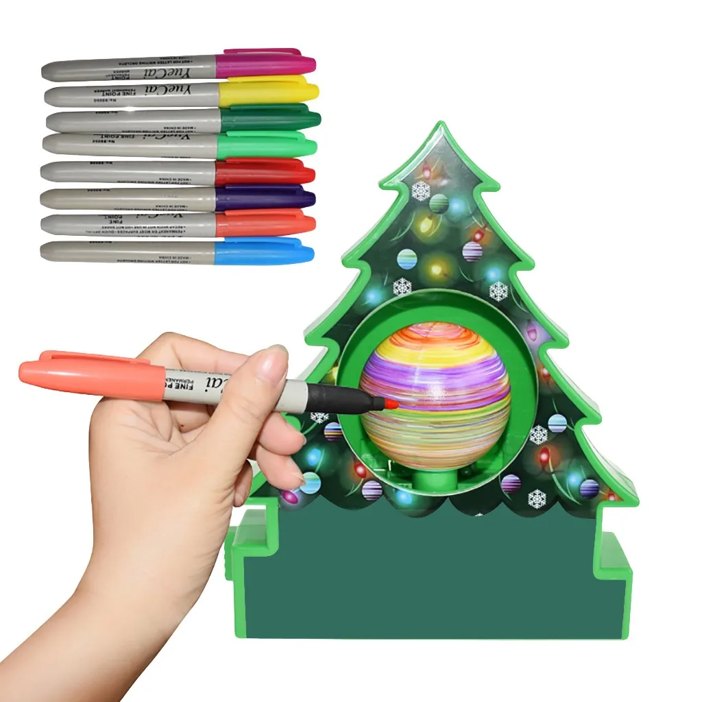 Электрический рисунок шары для рождественской елки DIY игрушка Подарочная игра-раскраска для детей