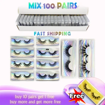 

3D Mink Lashes wholesale 20/30/50/100 False Eyelashes Bulk Extension Faux Cils Natural Fluffy Long Eye Lashes Beauty Makeup