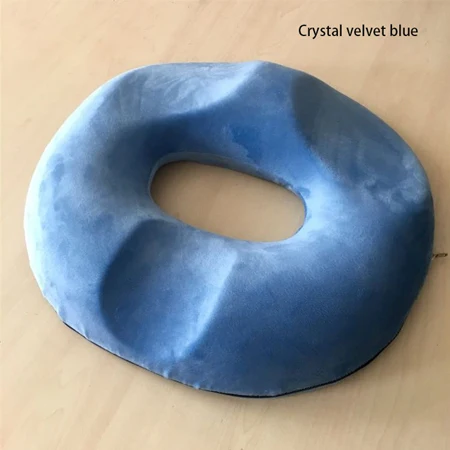 Crystal velvet blue Дорожное сиденье ортопедическая стелька подушка памяти подушка автомобильный массаж в офисе Подушка геморрой подушка офис для формирования красивых ягодиц - Цвет: Crystal velvet blue