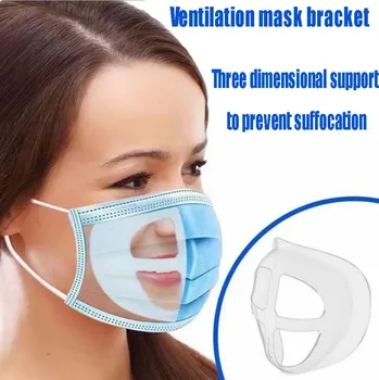

Mascarilla Plastic Face Mask Fashion Holder Washable Reusable Mask Bracket Increase Breathing Space Mouth Caps Inner Stand Hold
